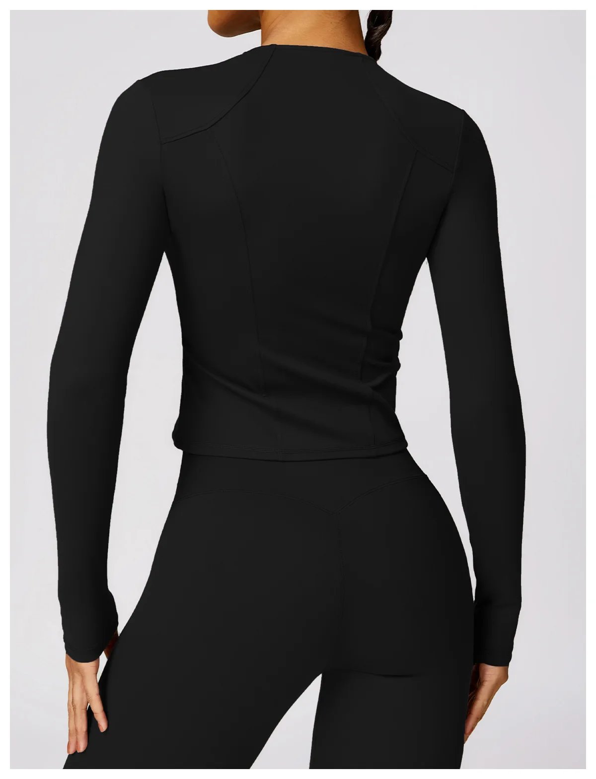 Yoga Set 2 Pieces Women Tracksuits Workout Sportswear Gym Clothing Fitness Long Sleeve Crop Top High Waist Leggings Sports Suits