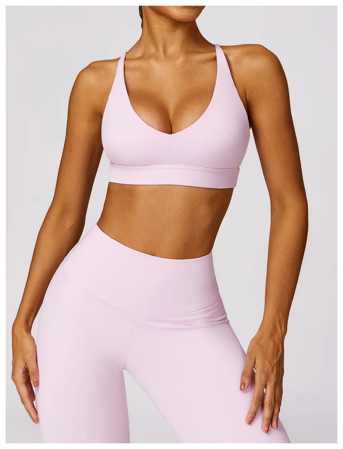 Yoga Set 2 Pieces Women Tracksuits Workout Sportswear Gym Clothing Fitness Long Sleeve Crop Top High Waist Leggings Sports Suits