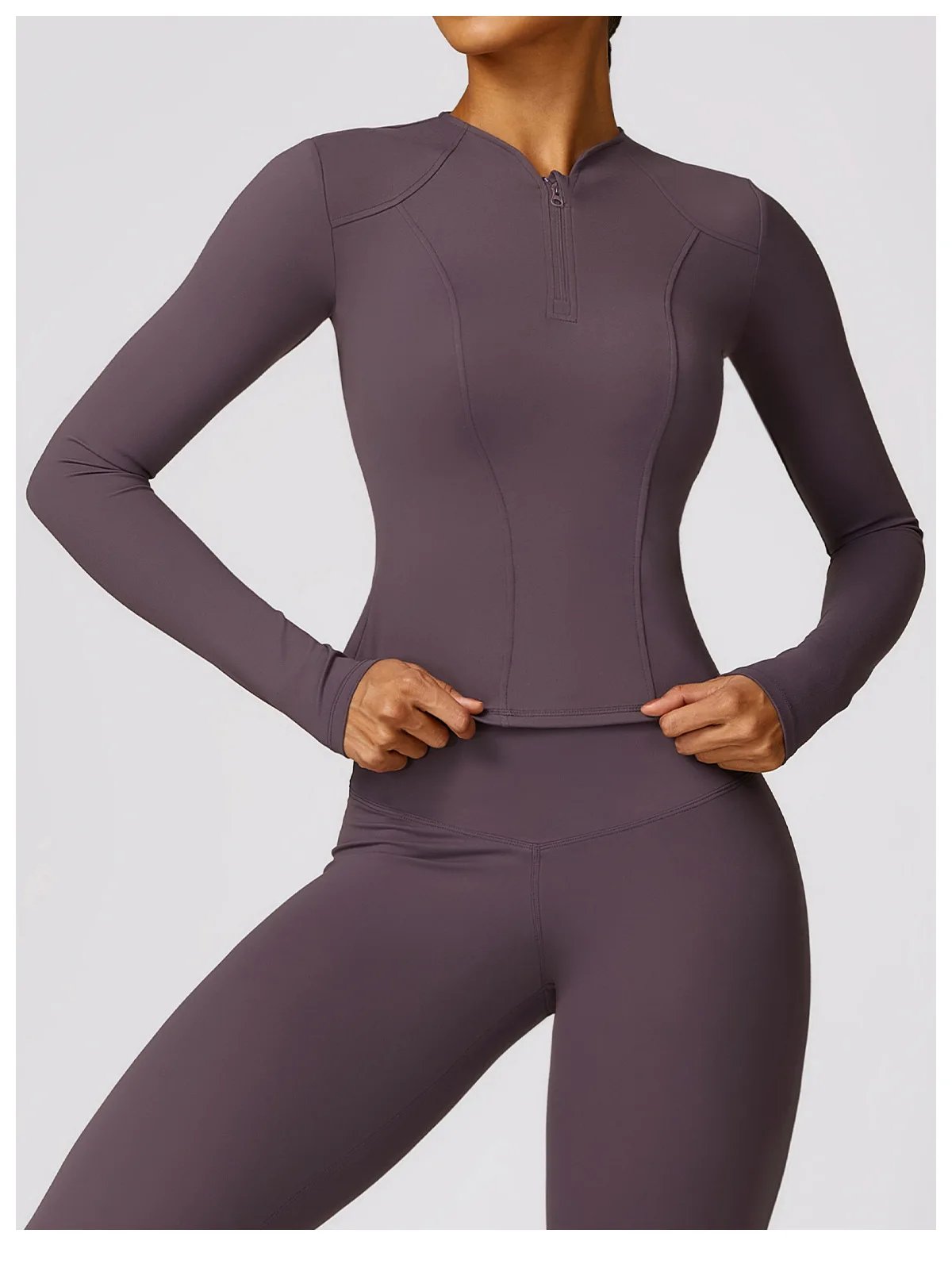 Yoga Set 2 Pieces Women Tracksuits Workout Sportswear Gym Clothing Fitness Long Sleeve Crop Top High Waist Leggings Sports Suits