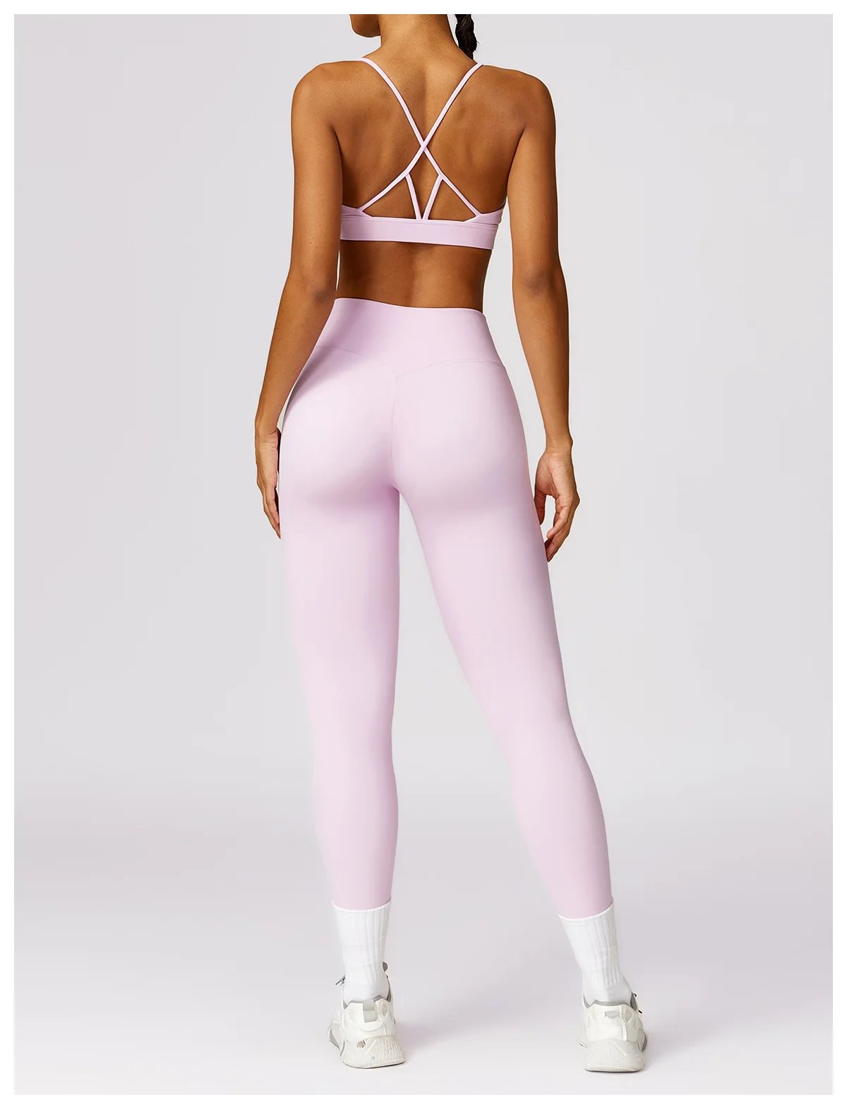 Yoga Set 2 Pieces Women Tracksuits Workout Sportswear Gym Clothing Fitness Long Sleeve Crop Top High Waist Leggings Sports Suits