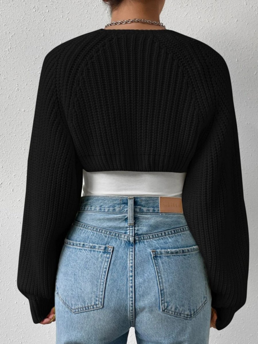 Women s Open Front Cropped Cardigan Long Sleeve Solid Color Ribbed Knit Shrug Sweater Bolero Tops Women s Open Front Cropped Cardigan Long Sleeve Solid Color Ribbed Knit Shrug Sweater Bolero Tops