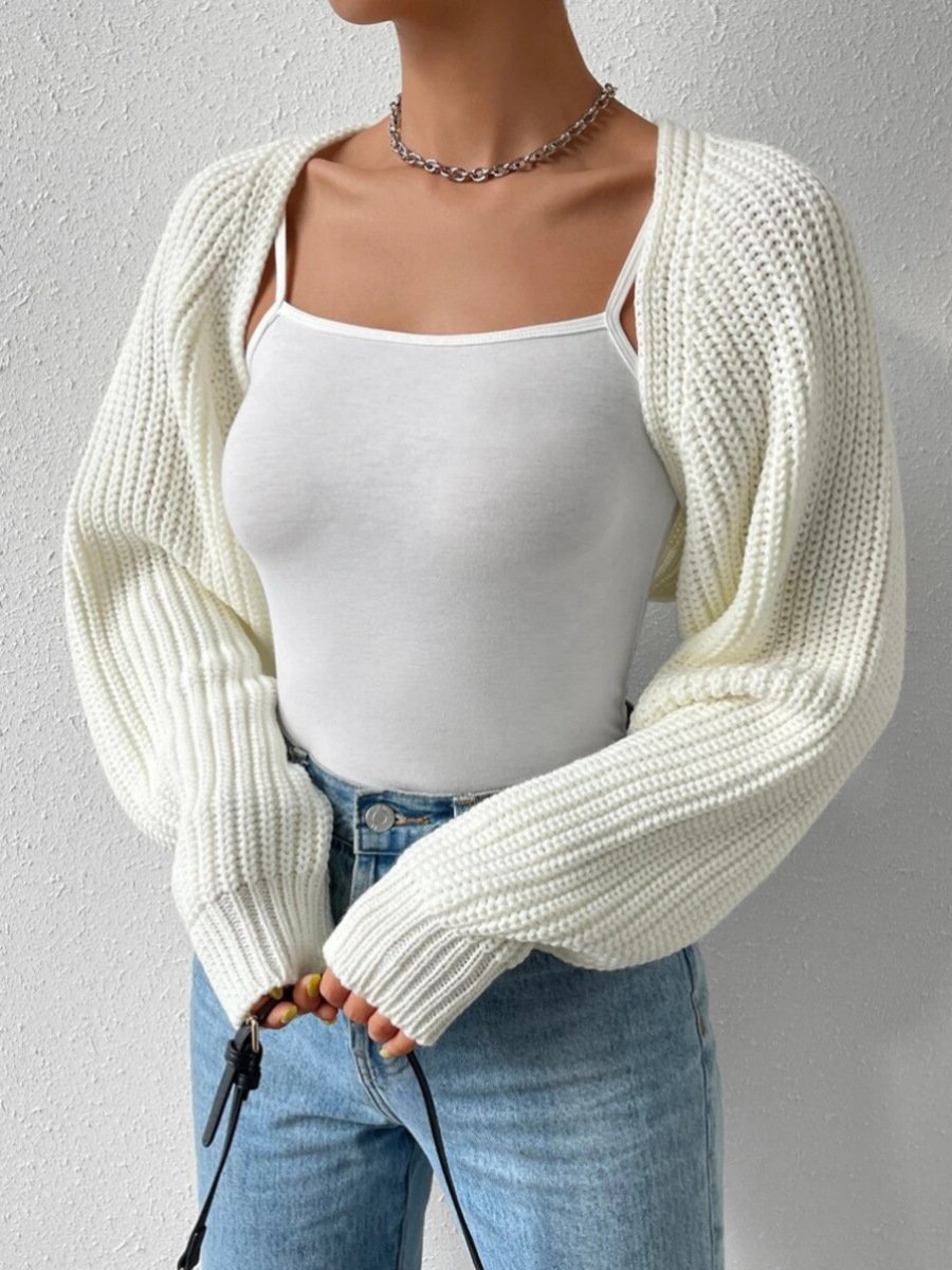 Women s Open Front Cropped Cardigan Long Sleeve Solid Color Ribbed Knit Shrug Sweater Bolero Tops Women s Open Front Cropped Cardigan Long Sleeve Solid Color Ribbed Knit Shrug Sweater Bolero Tops