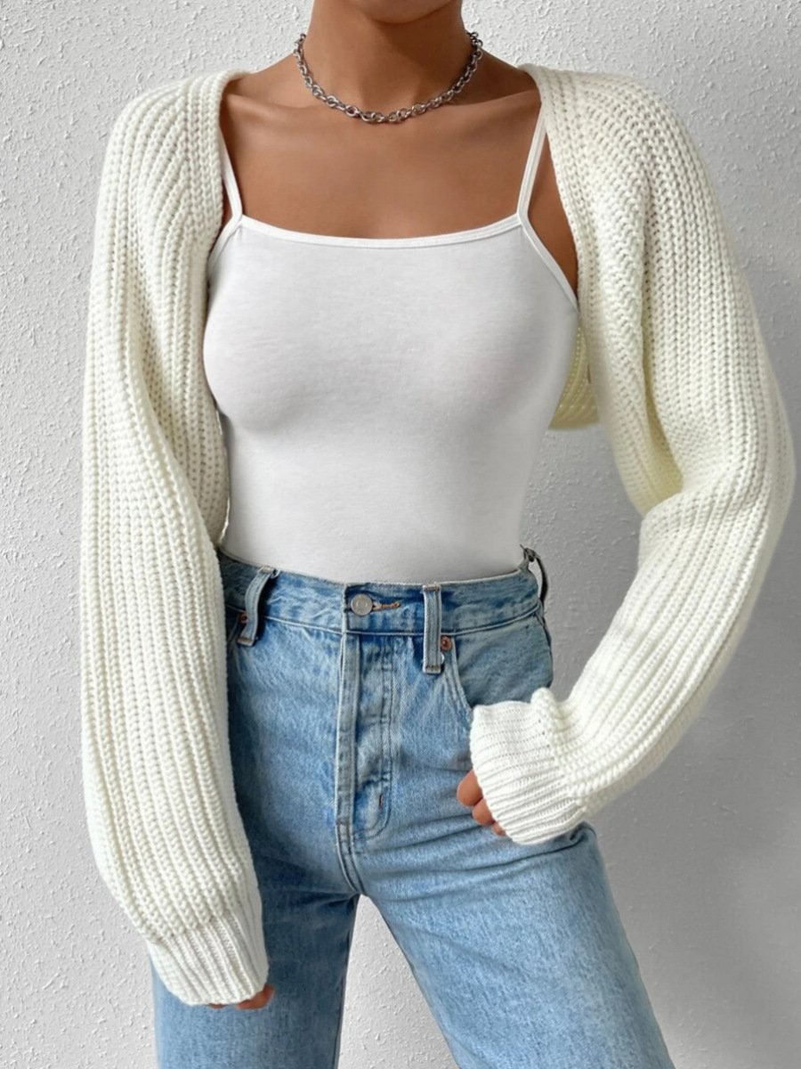 Women s Open Front Cropped Cardigan Long Sleeve Solid Color Ribbed Knit Shrug Sweater Bolero Tops Women s Open Front Cropped Cardigan Long Sleeve Solid Color Ribbed Knit Shrug Sweater Bolero Tops