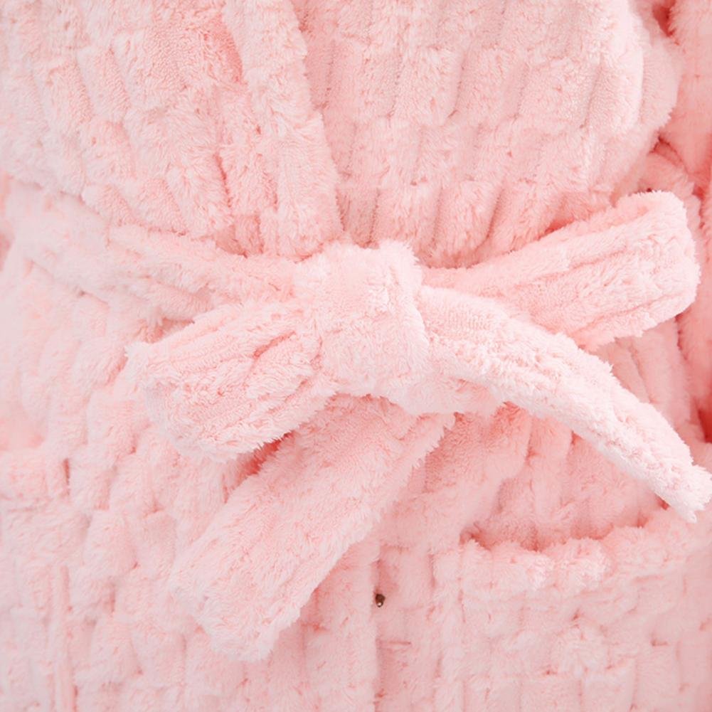 Thicken Fuzzy Robes Bathrobe Long Women Cute Ear Warm Hooded Robe Rabbit Flannel Kimono Bath Robe Dressing Gown Velvet Sleepwear