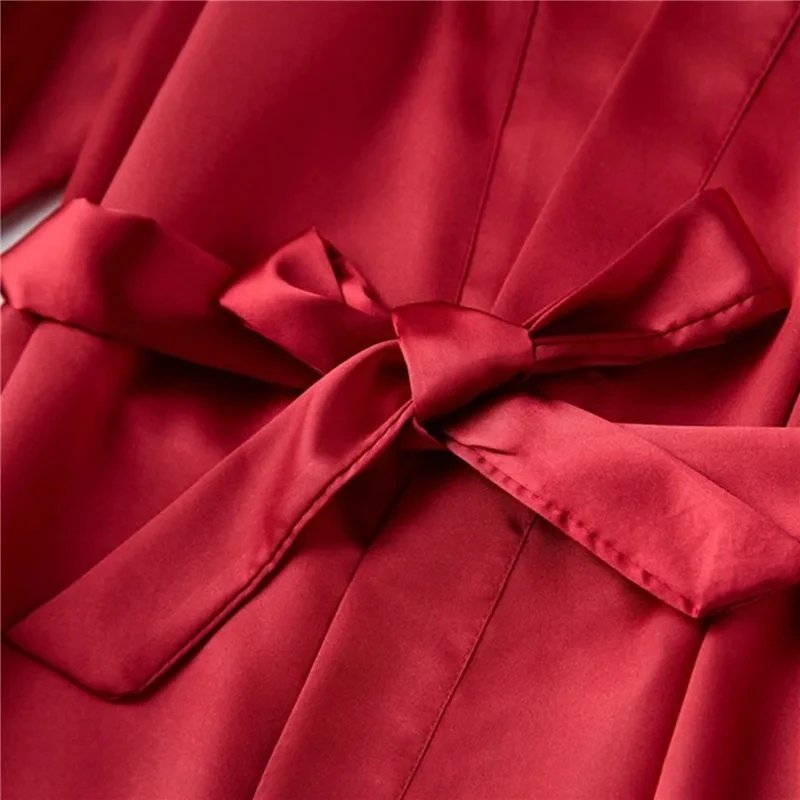 Women Silk Satin Short Night Robe Solid Kimono Robe Fashion Bath Robe Sexy Bathrobe Peignoir Femme Wedding Bride Bridesmaid Robe Women Silk Satin Short Night Robe Solid Kimono Robe Fashion Bath Robe Sexy Bathrobe Peignoir Femme Wedding Bride Bridesmaid Robe
