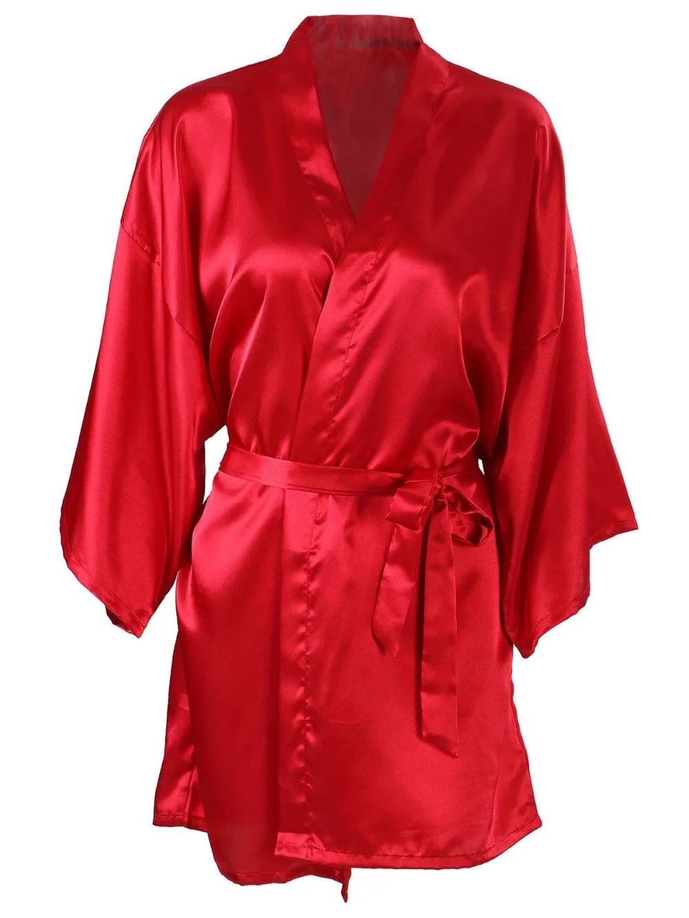 Women Silk Satin Short Night Robe Solid Kimono Robe Fashion Bath Robe Sexy Bathrobe Peignoir Femme Wedding Bride Bridesmaid Robe Women Silk Satin Short Night Robe Solid Kimono Robe Fashion Bath Robe Sexy Bathrobe Peignoir Femme Wedding Bride Bridesmaid Robe