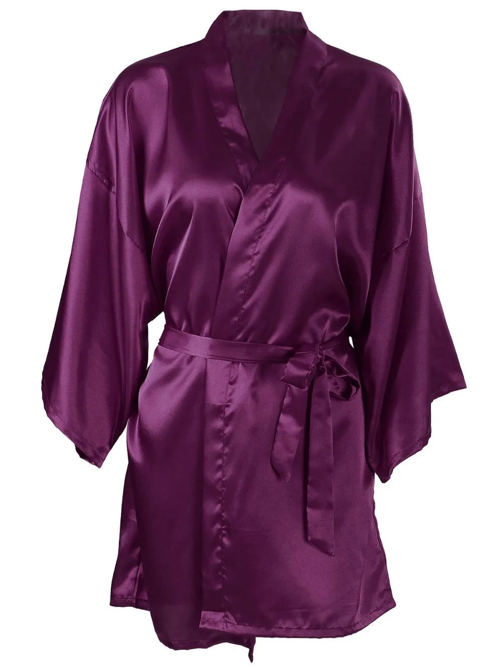 Women Silk Satin Short Night Robe Solid Kimono Robe Fashion Bath Robe Sexy Bathrobe Peignoir Femme Wedding Bride Bridesmaid Robe Women Silk Satin Short Night Robe Solid Kimono Robe Fashion Bath Robe Sexy Bathrobe Peignoir Femme Wedding Bride Bridesmaid Robe