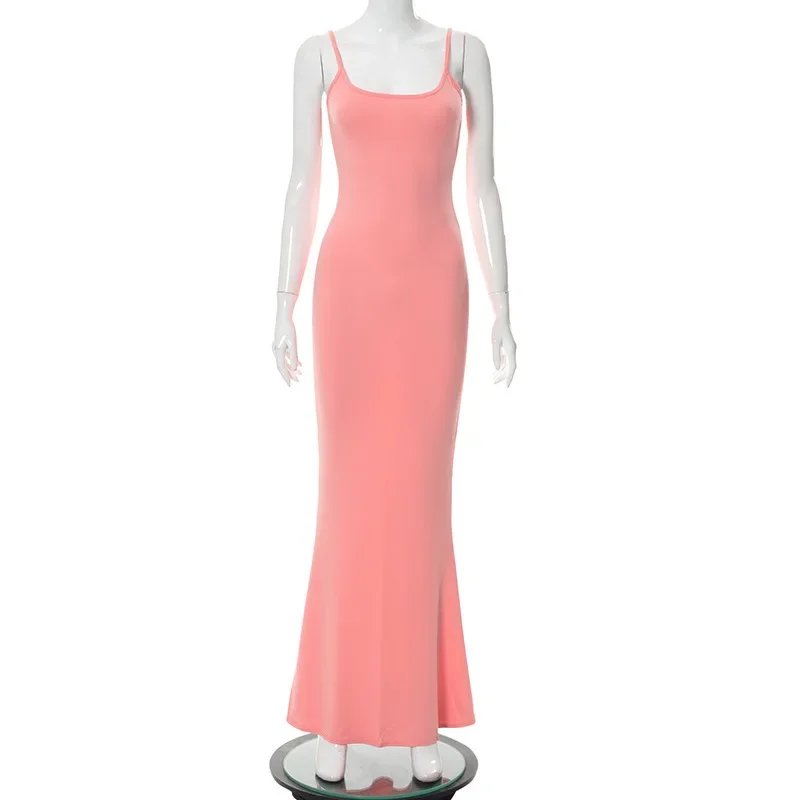 Y2K Sexy Maxi Dress for Women 2024 Autumn Backless Slim Party Dress Pullover Concise платье Female Long Bodycon Brown Vestidos Y2K Sexy Maxi Dress for Women 2024 Autumn Backless Slim Party Dress Pullover Concise платье Female Long Bodycon Brown Vestidos