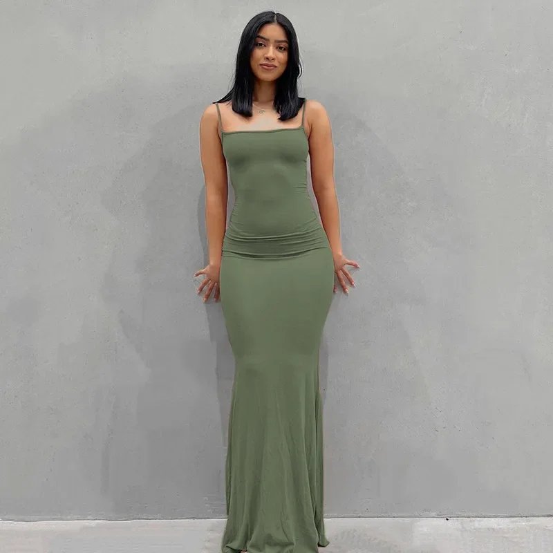 Y2K Sexy Maxi Dress for Women 2024 Autumn Backless Slim Party Dress Pullover Concise платье Female Long Bodycon Brown Vestidos Y2K Sexy Maxi Dress for Women 2024 Autumn Backless Slim Party Dress Pullover Concise платье Female Long Bodycon Brown Vestidos