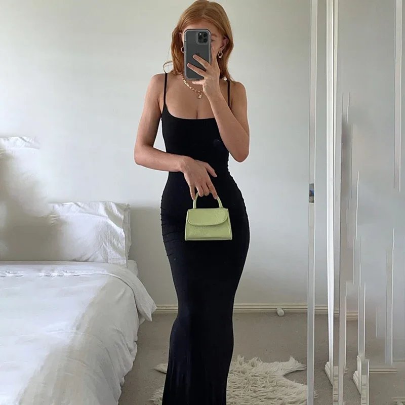 Y2K Sexy Maxi Dress for Women 2024 Autumn Backless Slim Party Dress Pullover Concise платье Female Long Bodycon Brown Vestidos Y2K Sexy Maxi Dress for Women 2024 Autumn Backless Slim Party Dress Pullover Concise платье Female Long Bodycon Brown Vestidos