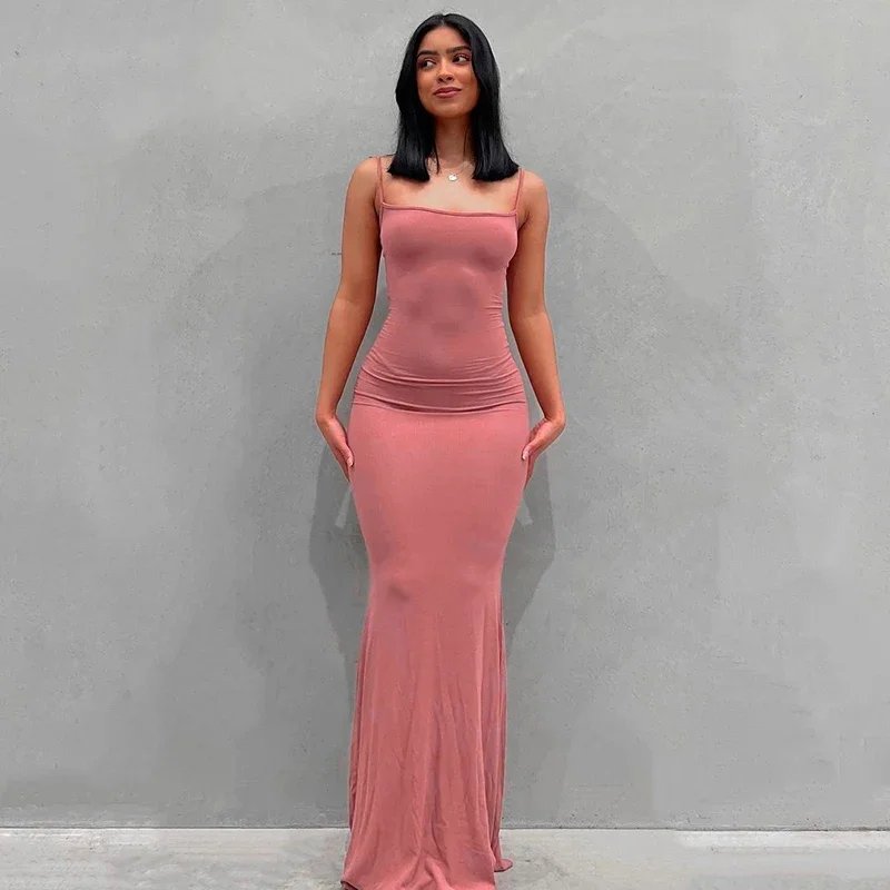 Y2K Sexy Maxi Dress for Women 2024 Autumn Backless Slim Party Dress Pullover Concise платье Female Long Bodycon Brown Vestidos Y2K Sexy Maxi Dress for Women 2024 Autumn Backless Slim Party Dress Pullover Concise платье Female Long Bodycon Brown Vestidos