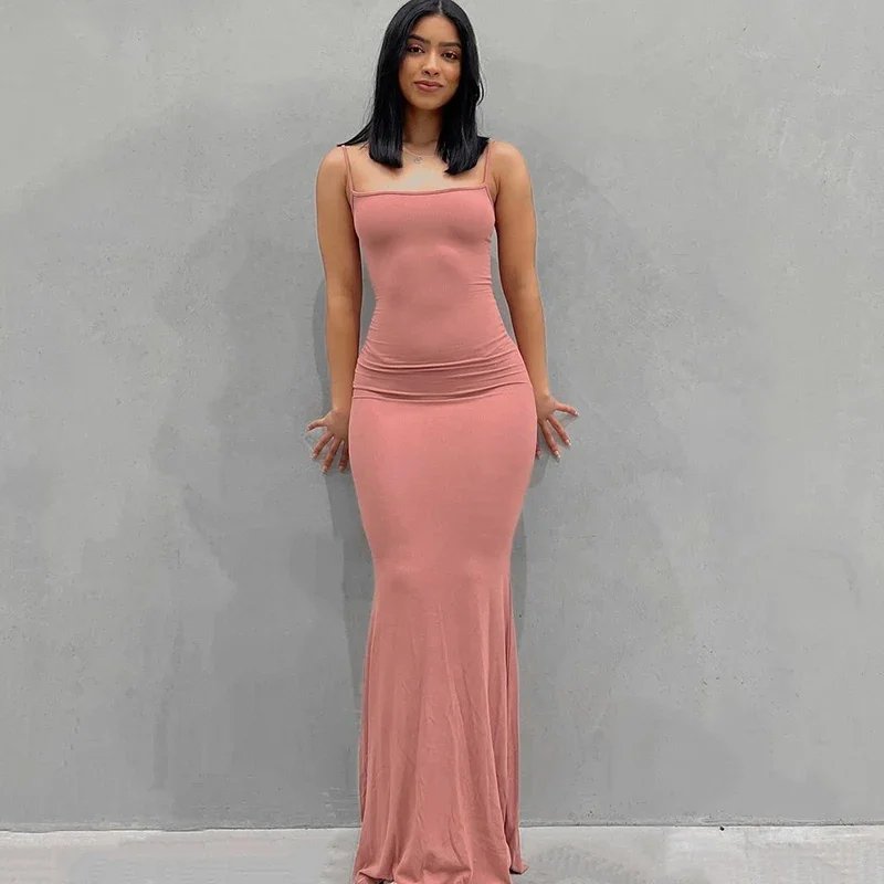 Y2K Sexy Maxi Dress for Women 2024 Autumn Backless Slim Party Dress Pullover Concise платье Female Long Bodycon Brown Vestidos Y2K Sexy Maxi Dress for Women 2024 Autumn Backless Slim Party Dress Pullover Concise платье Female Long Bodycon Brown Vestidos