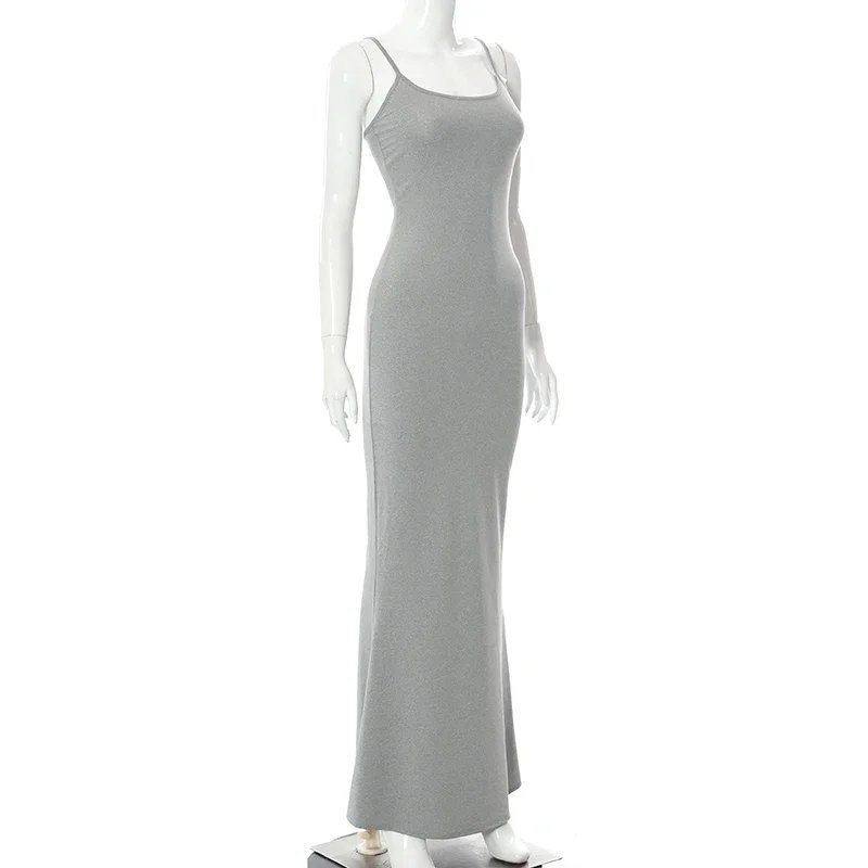 Y2K Sexy Maxi Dress for Women 2024 Autumn Backless Slim Party Dress Pullover Concise платье Female Long Bodycon Brown Vestidos Y2K Sexy Maxi Dress for Women 2024 Autumn Backless Slim Party Dress Pullover Concise платье Female Long Bodycon Brown Vestidos