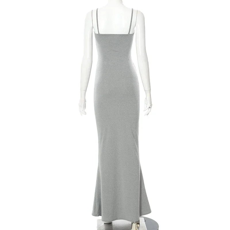 Y2K Sexy Maxi Dress for Women 2024 Autumn Backless Slim Party Dress Pullover Concise платье Female Long Bodycon Brown Vestidos Y2K Sexy Maxi Dress for Women 2024 Autumn Backless Slim Party Dress Pullover Concise платье Female Long Bodycon Brown Vestidos