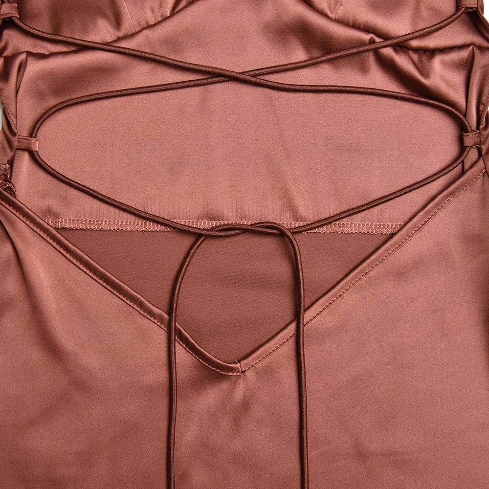Articat Satin Backless Lace Up Mermaid Slip Dress Women Sweetheart Neck Sexy Slim Bodycon Dresses Elegant Silk Gown Partywear Articat Satin Backless Lace Up Mermaid Slip Dress Women Sweetheart Neck Sexy Slim Bodycon Dresses Elegant Silk Gown Partywear