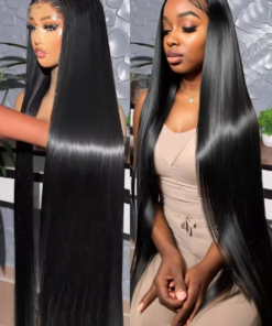 46 50 Inch 13x4 13x6 HD Transparent Bone Straight Lace Front Wigs 200 Density Brazilian Human Hair Wigs For Women