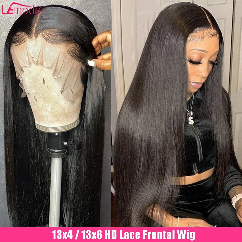 HD Lace Frontal Wig 13x6 13x4 Lace Front Human Hair Wigs Lemoda Remy Wig For Women 34 32 Inch Straight Transparent Lace Wig HD Lace Frontal Wig 13x6 13x4 Lace Front Human Hair Wigs Lemoda Remy Wig For Women 34 32 Inch Straight Transparent Lace Wig