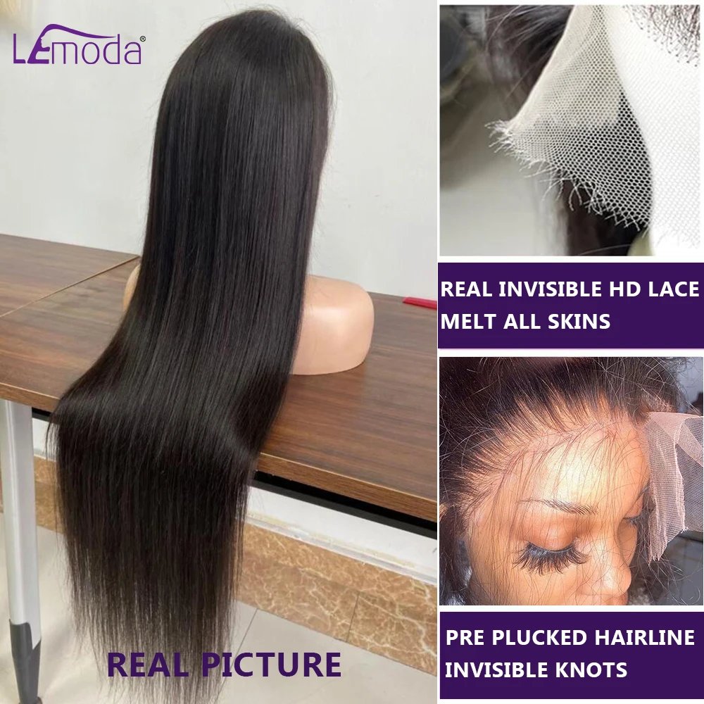 HD Lace Frontal Wig 13x6 13x4 Lace Front Human Hair Wigs Lemoda Remy Wig For Women 34 32 Inch Straight Transparent Lace Wig HD Lace Frontal Wig 13x6 13x4 Lace Front Human Hair Wigs Lemoda Remy Wig For Women 34 32 Inch Straight Transparent Lace Wig