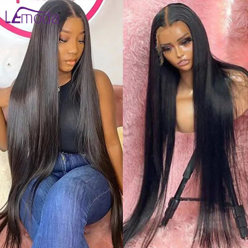 HD Lace Frontal Wig 13x6 13x4 Lace Front Human Hair Wigs Lemoda Remy Wig For Women 34 32 Inch Straight Transparent Lace Wig HD Lace Frontal Wig 13x6 13x4 Lace Front Human Hair Wigs Lemoda Remy Wig For Women 34 32 Inch Straight Transparent Lace Wig