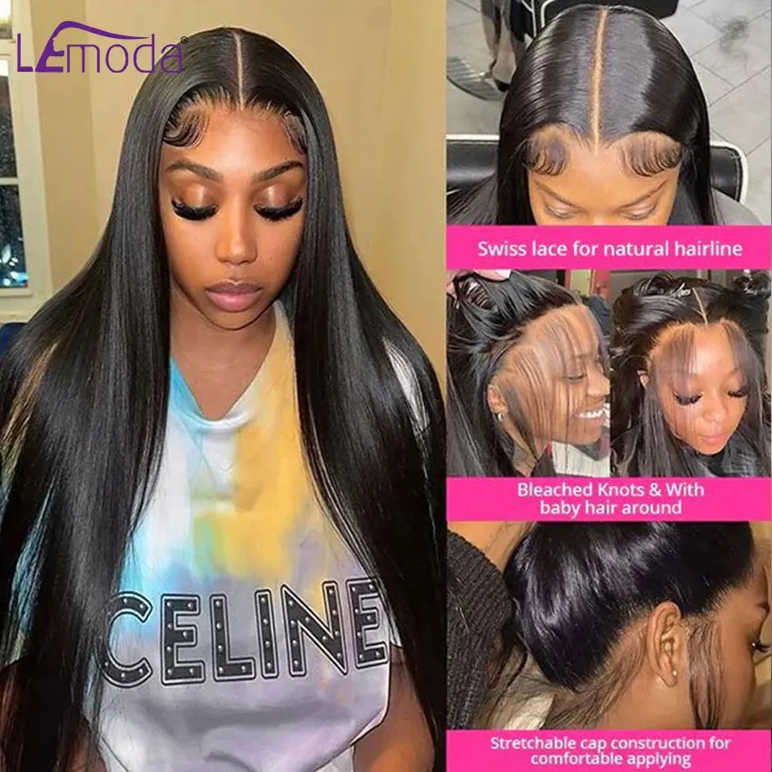 HD Lace Frontal Wig 13x6 13x4 Lace Front Human Hair Wigs Lemoda Remy Wig For Women 34 32 Inch Straight Transparent Lace Wig HD Lace Frontal Wig 13x6 13x4 Lace Front Human Hair Wigs Lemoda Remy Wig For Women 34 32 Inch Straight Transparent Lace Wig