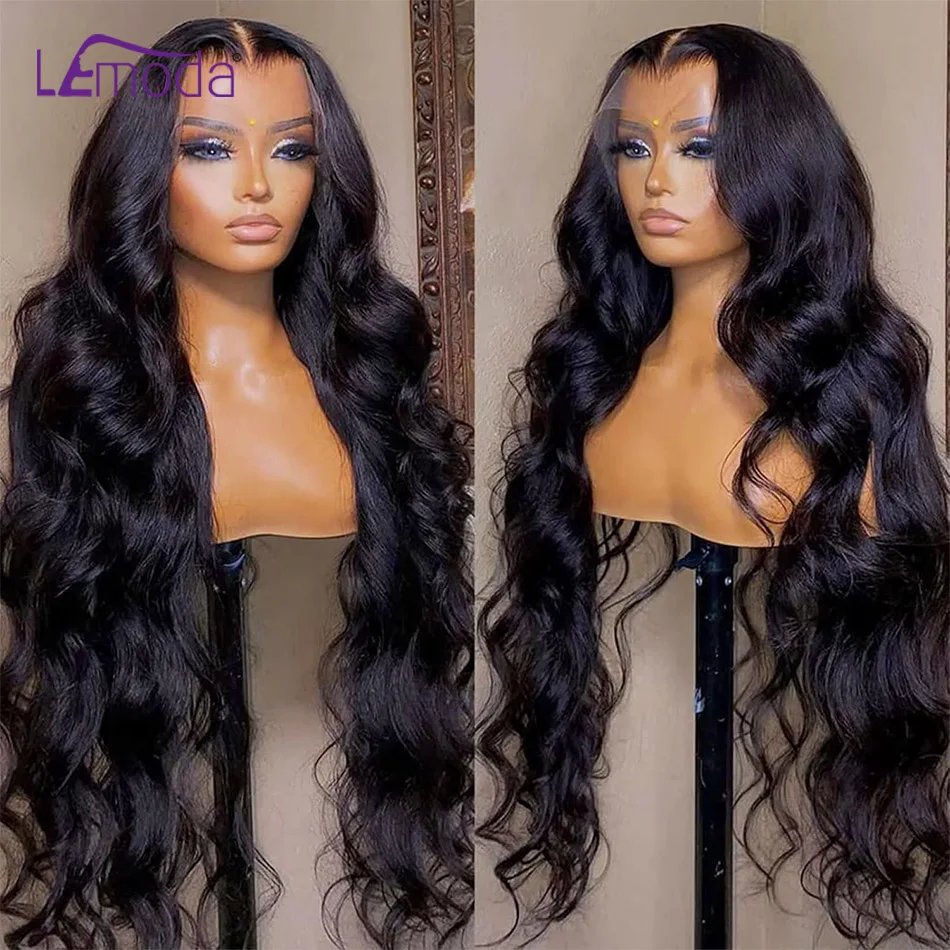 Lemoda 210% Density 13x6 Full Frontal Virgin Human Hair Wigs Body Wave HD Transparent Lace Front Wigs Pre Plucked Brazilian 12A Lemoda 210% Density 13x6 Full Frontal Virgin Human Hair Wigs Body Wave HD Transparent Lace Front Wigs Pre Plucked Brazilian 12A