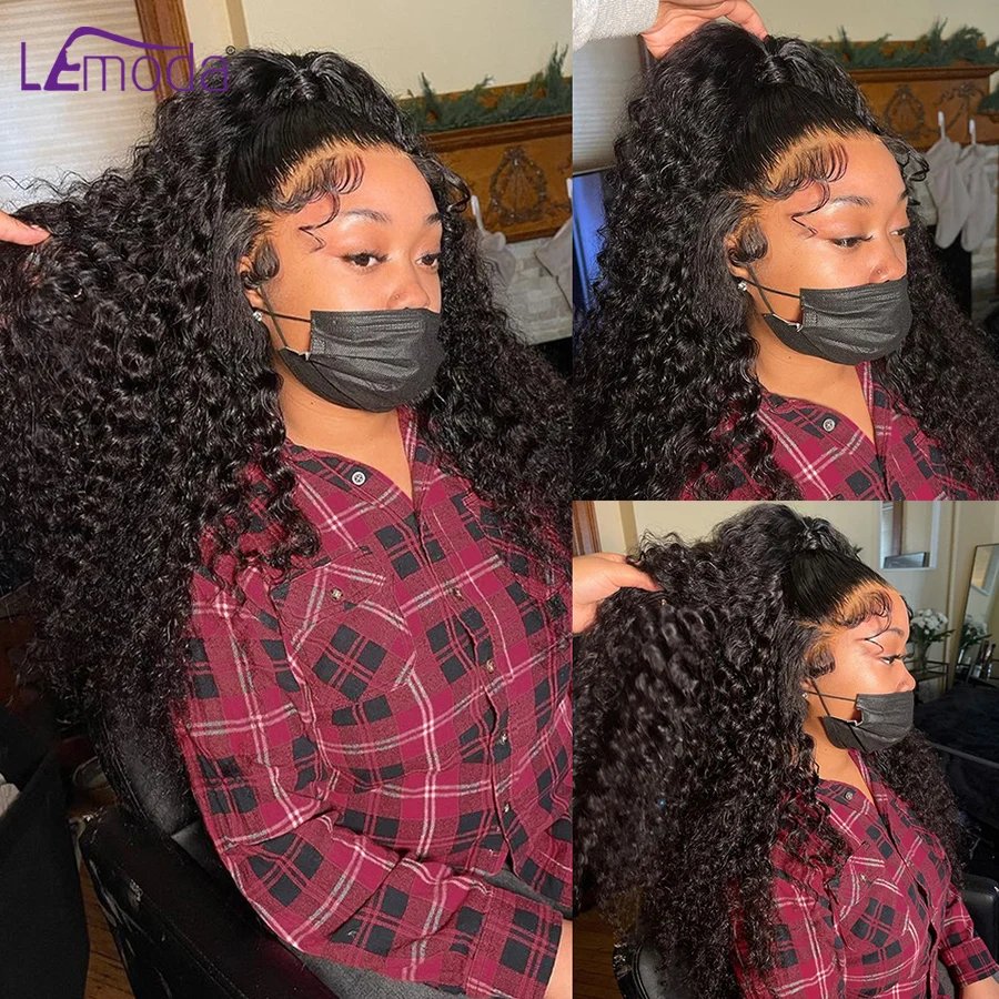 13x6 HD Lace Frontal Wig Deep Wave 250 Density SKINLIKE Real HD Lace Wig Virgin Hair Pre plucked 13x4 Lace Wig Human Hair Lemoda 13x6 HD Lace Frontal Wig Deep Wave 250 Density SKINLIKE Real HD Lace Wig Virgin Hair Pre plucked 13x4 Lace Wig Human Hair Lemoda