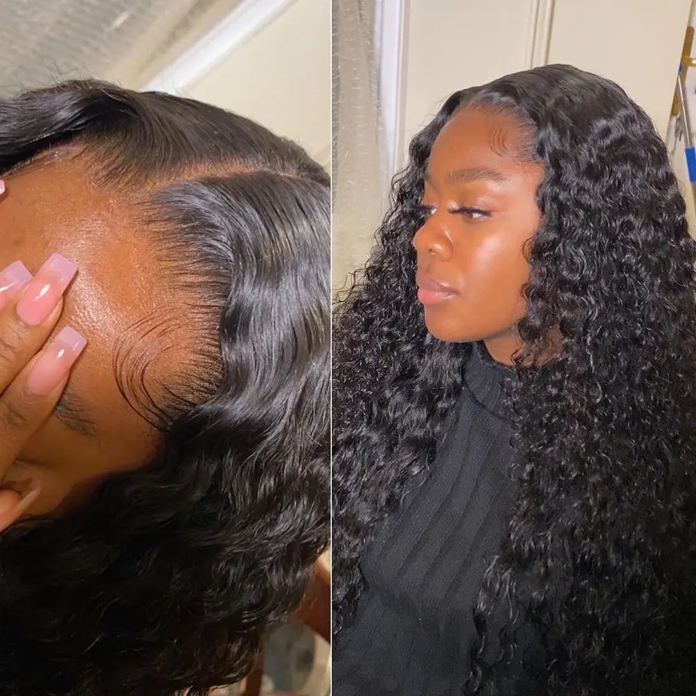 13x6 HD Lace Frontal Wig Deep Wave 250 Density SKINLIKE Real HD Lace Wig Virgin Hair Pre plucked 13x4 Lace Wig Human Hair Lemoda 13x6 HD Lace Frontal Wig Deep Wave 250 Density SKINLIKE Real HD Lace Wig Virgin Hair Pre plucked 13x4 Lace Wig Human Hair Lemoda