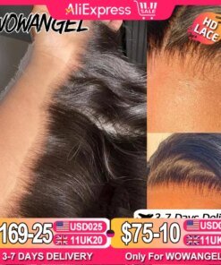 Wow Angel 13x4 13x6 HD Lace Frontal Only Melt Skins Brazilian Straight Human Hair 5x5 6x6 HD Lace Closure Pre Plucked Free Part
