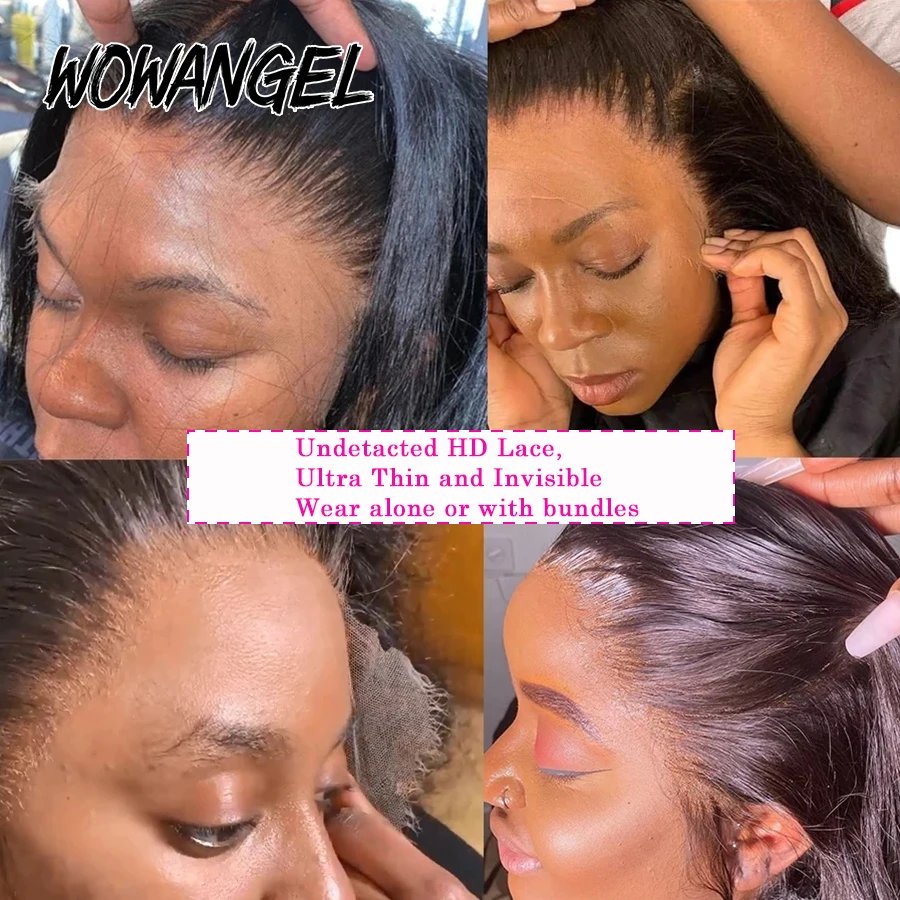Wow Angel 13x4 13x6 HD Lace Frontal Only Melt Skins Brazilian Straight Human Hair 5x5 6x6 HD Lace Closure Pre Plucked Free Part Wow Angel 13x4 13x6 HD Lace Frontal Only Melt Skins Brazilian Straight Human Hair 5x5 6x6 HD Lace Closure Pre Plucked Free Part