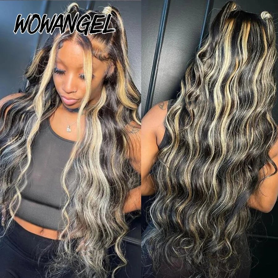 Wow Angel 34inch Highlight Body Wave Wigs 5X5 HD Lace Closure Wig Honey Blonde 250% Glueless Wig Human Hair Ready to Wear Wigs Wow Angel 34inch Highlight Body Wave Wigs 5X5 HD Lace Closure Wig Honey Blonde 250% Glueless Wig Human Hair Ready to Wear Wigs