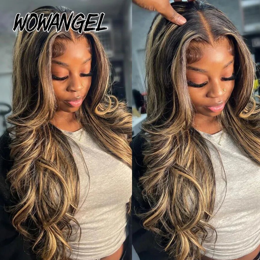 Wow Angel 34inch Highlight Body Wave Wigs 5X5 HD Lace Closure Wig Honey Blonde 250% Glueless Wig Human Hair Ready to Wear Wigs Wow Angel 34inch Highlight Body Wave Wigs 5X5 HD Lace Closure Wig Honey Blonde 250% Glueless Wig Human Hair Ready to Wear Wigs