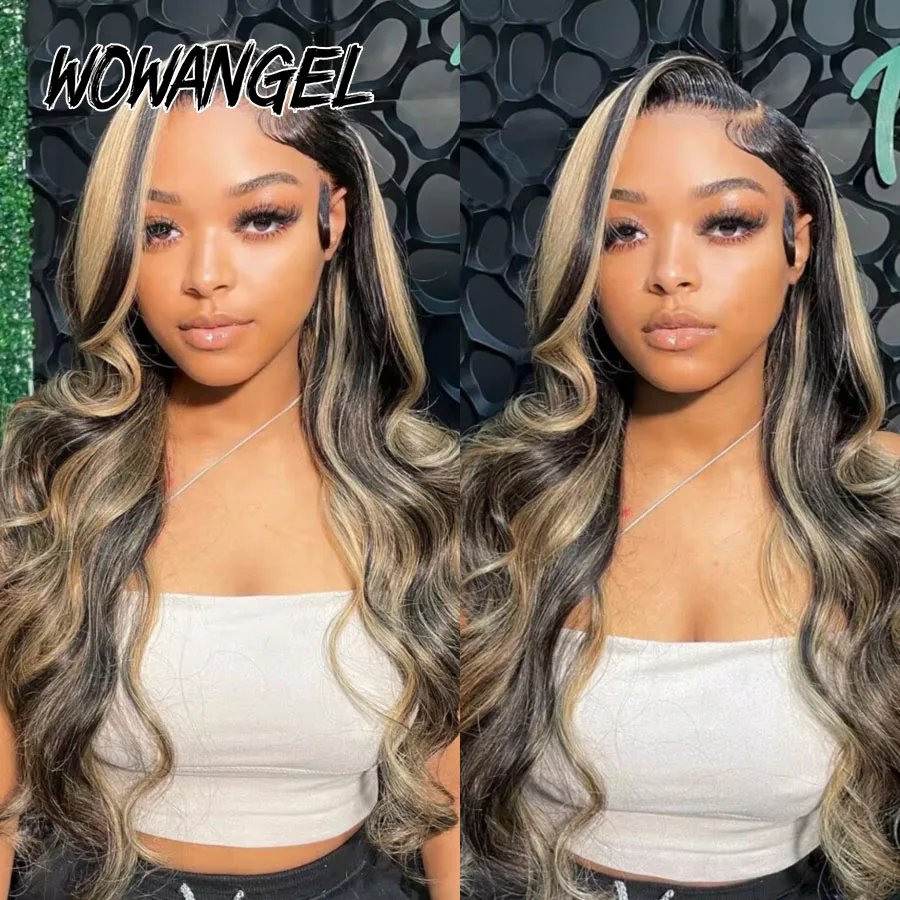 Wow Angel 34inch Highlight Body Wave Wigs 5X5 HD Lace Closure Wig Honey Blonde 250% Glueless Wig Human Hair Ready to Wear Wigs Wow Angel 34inch Highlight Body Wave Wigs 5X5 HD Lace Closure Wig Honey Blonde 250% Glueless Wig Human Hair Ready to Wear Wigs