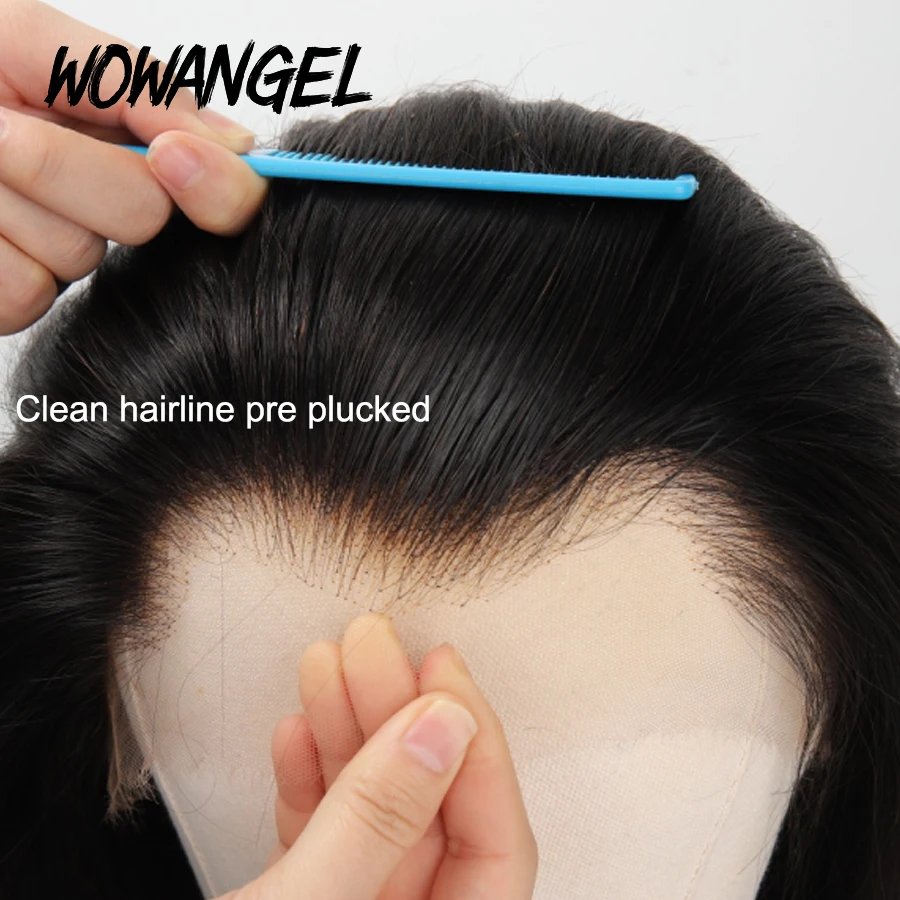 Wowangel 13x6 Full Lace Frontal Wig HD Lace Frontal Wigs Body Wave Human Hair Wigs 250% HD Lace Closure Wigs Melt Skins Glueless Wowangel 13x6 Full Lace Frontal Wig HD Lace Frontal Wigs Body Wave Human Hair Wigs 250% HD Lace Closure Wigs Melt Skins Glueless