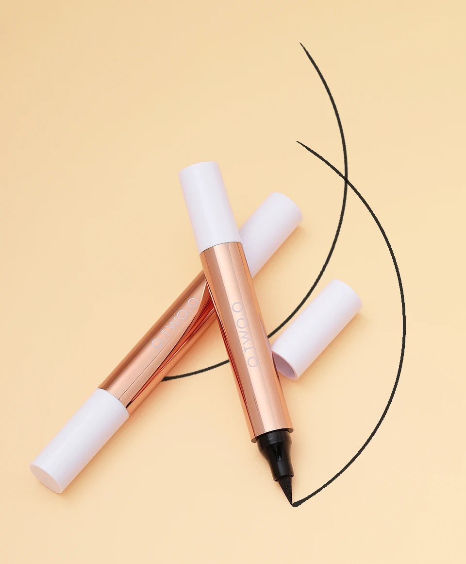 O.TWO.O Eyeliner Stamp Black Liquid Eyeliner Pen Waterproof Fast Dry Double-ended Eye Liner Pencil Make-up for Women Cosmetics O.TWO.O Eyeliner Stamp Black Liquid Eyeliner Pen Waterproof Fast Dry Double-ended Eye Liner Pencil Make-up for Women Cosmetics