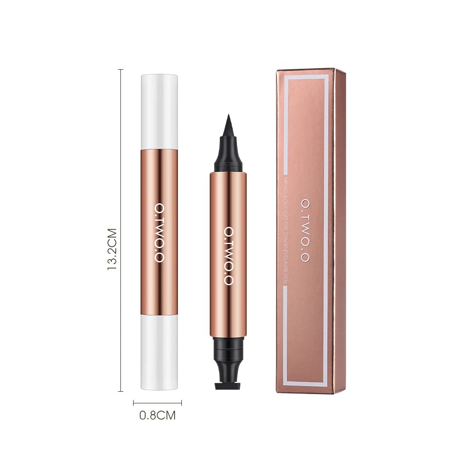 O.TWO.O Eyeliner Stamp Black Liquid Eyeliner Pen Waterproof Fast Dry Double-ended Eye Liner Pencil Make-up for Women Cosmetics O.TWO.O Eyeliner Stamp Black Liquid Eyeliner Pen Waterproof Fast Dry Double-ended Eye Liner Pencil Make-up for Women Cosmetics
