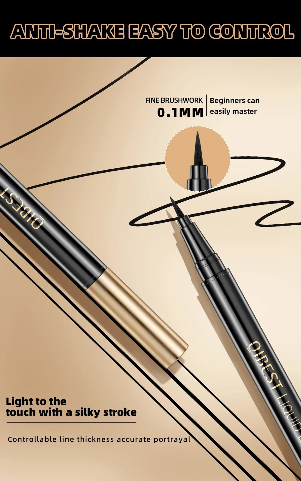 Long Lasting Black Liquid Eyeliner Waterproof Eye Liner Pencil Quick Drying Not Bloom Natural Eyeliner Liquid Pen Cosmetic Tools Long Lasting Black Liquid Eyeliner Waterproof Eye Liner Pencil Quick Drying Not Bloom Natural Eyeliner Liquid Pen Cosmetic Tools