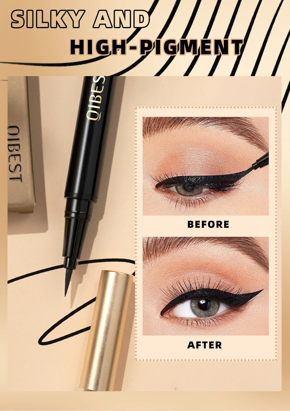 Long Lasting Black Liquid Eyeliner Waterproof Eye Liner Pencil Quick Drying Not Bloom Natural Eyeliner Liquid Pen Cosmetic Tools Long Lasting Black Liquid Eyeliner Waterproof Eye Liner Pencil Quick Drying Not Bloom Natural Eyeliner Liquid Pen Cosmetic Tools