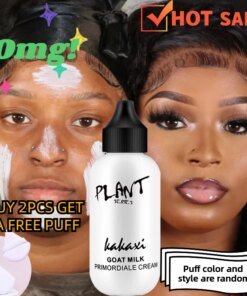 Full Coverage Foundation Makeup Lasting Waterproof Goat Milk Liquid Primordiale Cream Cover Acne Female Makeup Korean Cosmetics