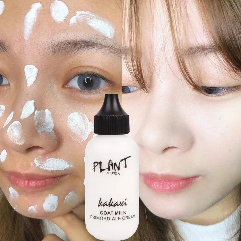 Full Coverage Foundation Makeup Lasting Waterproof Goat Milk Liquid Primordiale Cream Cover Acne Female Makeup Korean Cosmetics