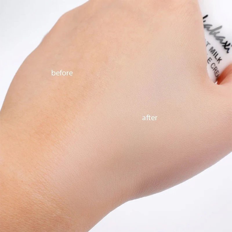 Full Coverage Foundation Makeup Lasting Waterproof Goat Milk Liquid Primordiale Cream Cover Acne Female Makeup Korean Cosmetics