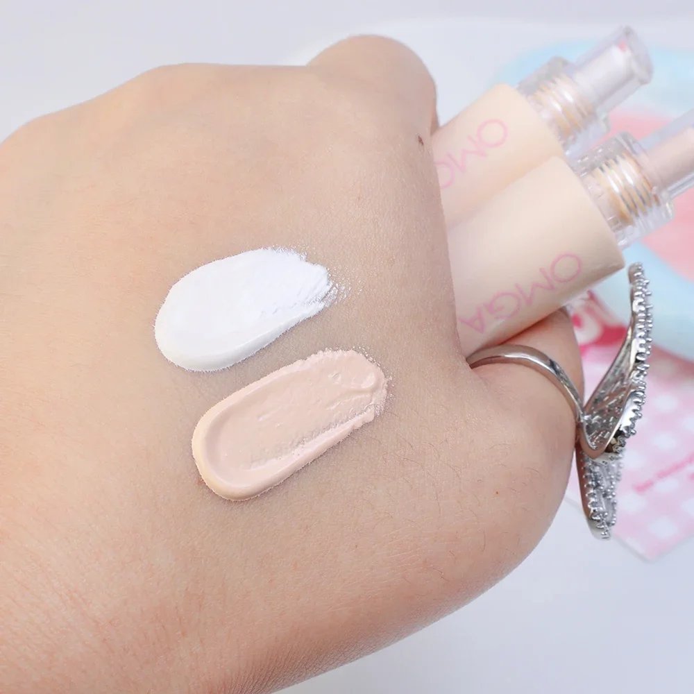 Professional Facial Foundation Cream Waterproof Lasting Base Brighten Whitening Cover Dark Circles Concealer Cosmetics for Women