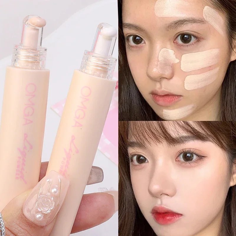 Professional Facial Foundation Cream Waterproof Lasting Base Brighten Whitening Cover Dark Circles Concealer Cosmetics for Women