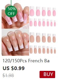 120pcs Pink French Tip Press-On Nails Medium Length Square Shape With Glossy Finish False Nails Full Cover Pre-Shaped Fake Nails