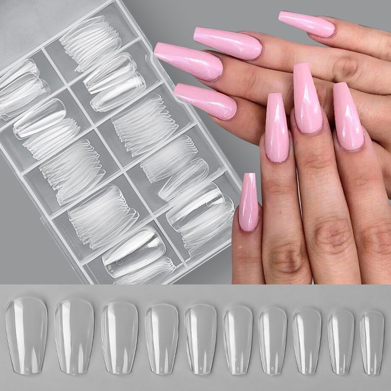 60/100Pcs Press on False Nails Capsule Gel Nails Extension System Nail Tips Coffin French Quick Building Mold Tool 60/100Pcs Press on False Nails Capsule Gel Nails Extension System Nail Tips Coffin French Quick Building Mold Tool