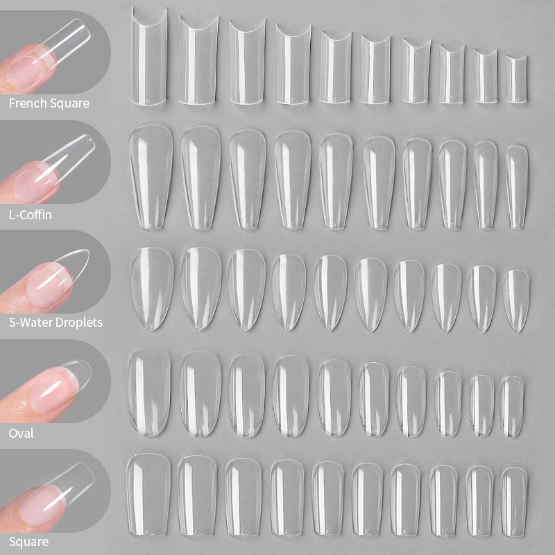 60/100Pcs Press on False Nails Capsule Gel Nails Extension System Nail Tips Coffin French Quick Building Mold Tool 60/100Pcs Press on False Nails Capsule Gel Nails Extension System Nail Tips Coffin French Quick Building Mold Tool