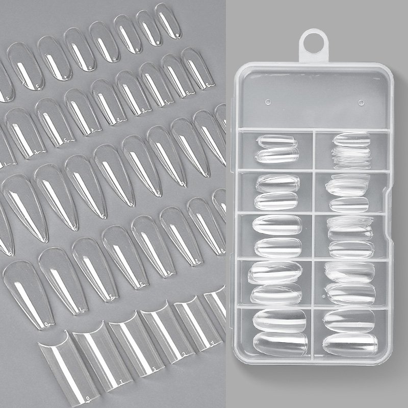 60/100Pcs Press on False Nails Capsule Gel Nails Extension System Nail Tips Coffin French Quick Building Mold Tool 60/100Pcs Press on False Nails Capsule Gel Nails Extension System Nail Tips Coffin French Quick Building Mold Tool