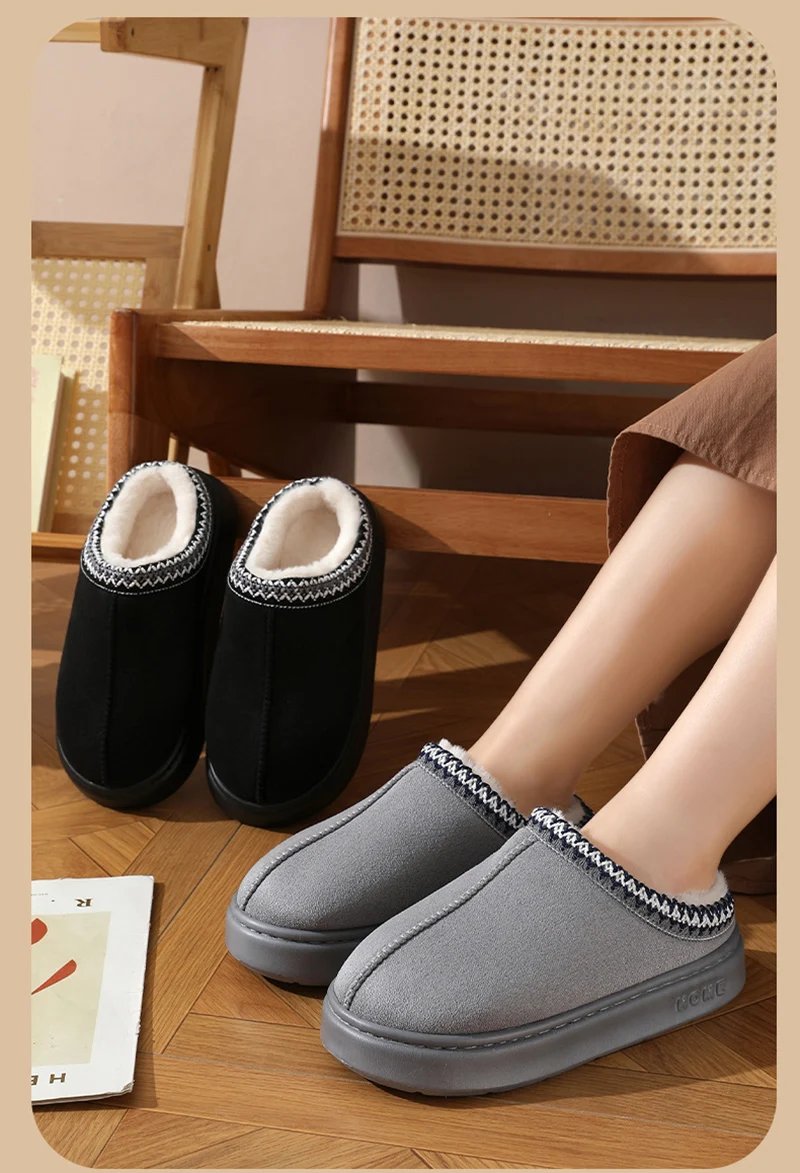 Home Soft Plush Slippers Women Winter Thick Bottom Non-Slip Home Cotton Shoes Woman Slides Plus Size 45 Warm Couple Slippers Home Soft Plush Slippers Women Winter Thick Bottom Non-Slip Home Cotton Shoes Woman Slides Plus Size 45 Warm Couple Slippers