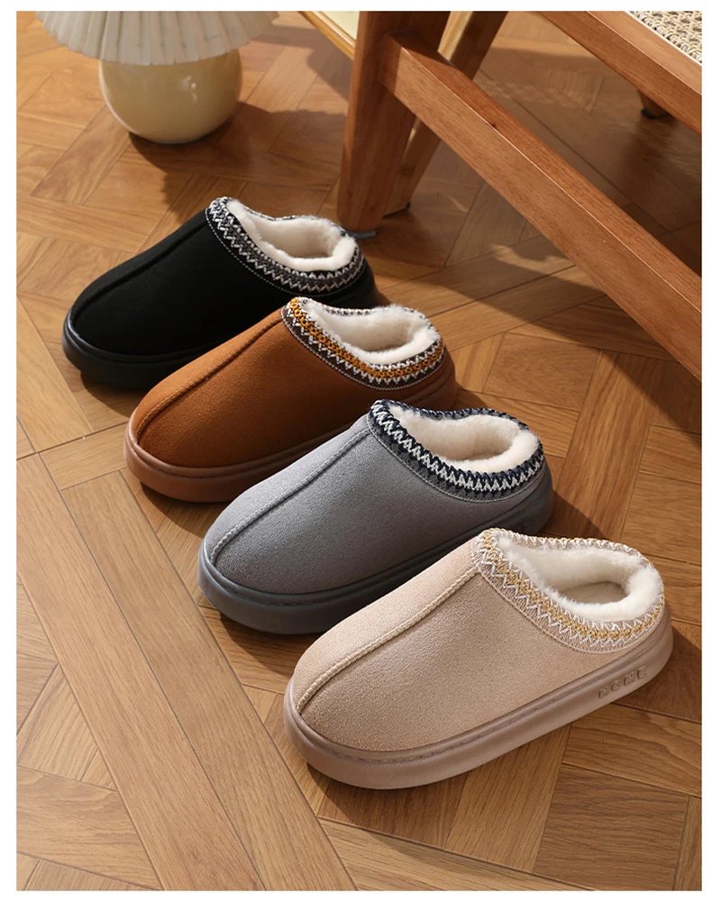 Home Soft Plush Slippers Women Winter Thick Bottom Non-Slip Home Cotton Shoes Woman Slides Plus Size 45 Warm Couple Slippers Home Soft Plush Slippers Women Winter Thick Bottom Non-Slip Home Cotton Shoes Woman Slides Plus Size 45 Warm Couple Slippers