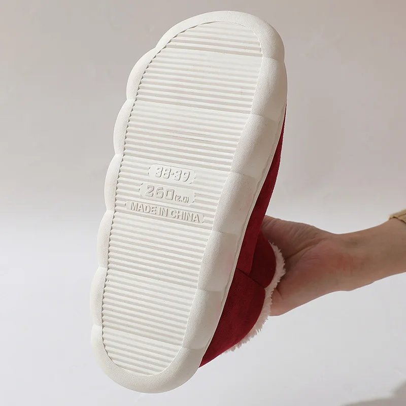 Shevalues Winter Men Slippers Short Plush Men Cotton Boots Indoor Fluffy House Fur Slippers Men Casual Soft Fur Furry Men Shoes