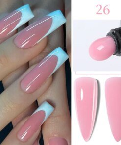 LILYCUTE 15ML Quick Extension Gel Nail Polish Milky White Clear Pink Color French Manicure Finger Prolong Nail Hard Gel Varnish